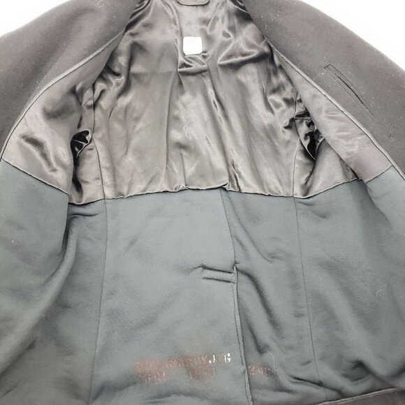 US Navy Womens Enlisted Black Wool Overcoat 10S Double-Breasted Jacket Coat - Picture 4 of 6